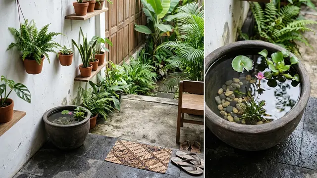 Mini Pond Minimalis untuk Teras Sempit