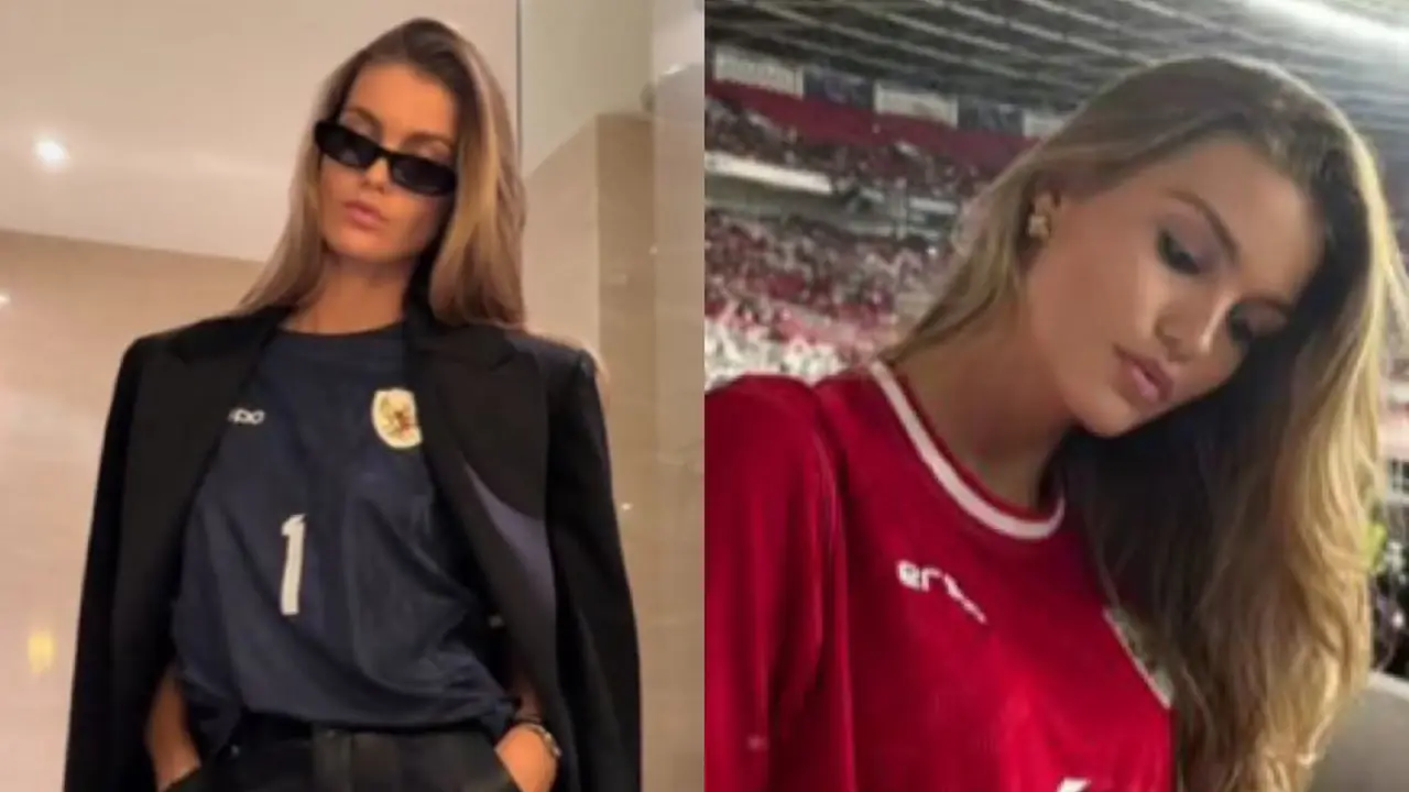 Luna Bijl Kekasih Maarten Paes Perdana Menyaksikan Pertandingan Timnas di GBK