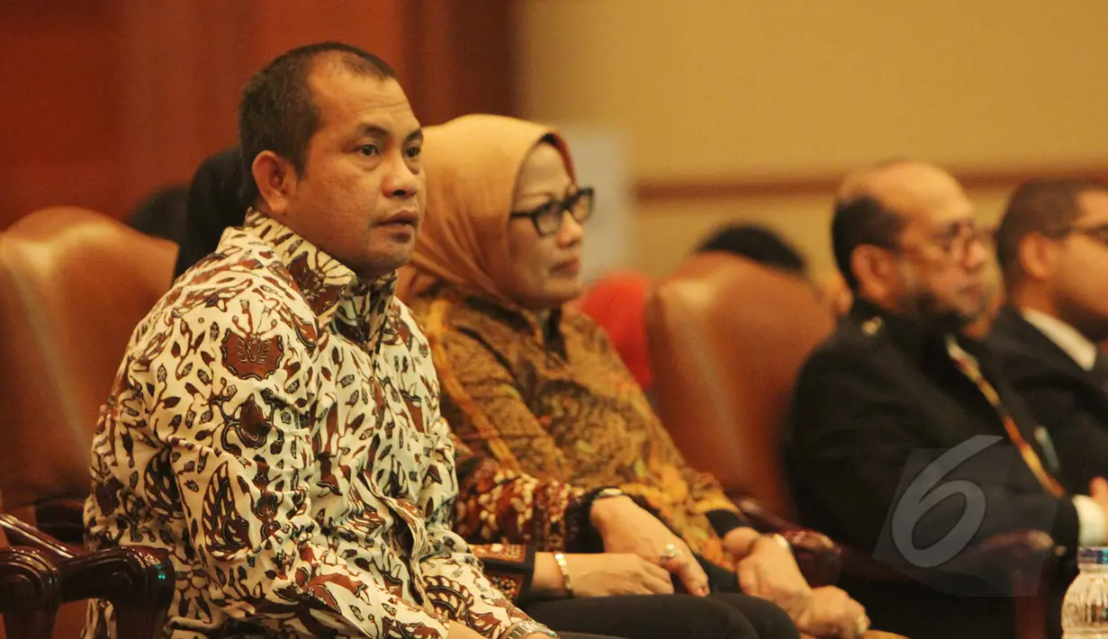 Menteri Desa, Pembangunan Daerah Tertinggal dan Transmigrasi (PDTT) Marwan Jafar menghadiri pembukaan Rapat Koordinasi Nasional Kementerian Desa PDTT di Jakarta, Selasa (31/3/2015). (Liputan6.com/Helmi Afandi)