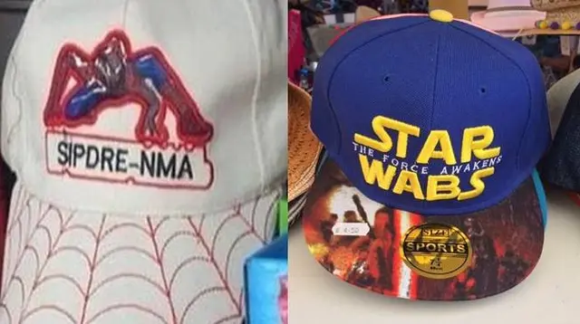 Potret topi dengan tulisan nyeleneh (sumber: Instagram/uglybootlegs)