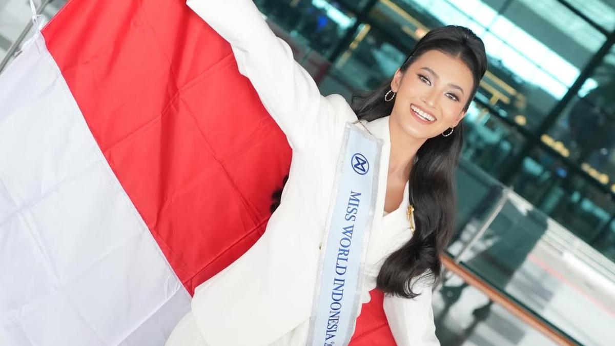 Miss Indonesia 2024 Monica Kezia Sembiring Tampil Necis Berangkat ke Miss World 2025