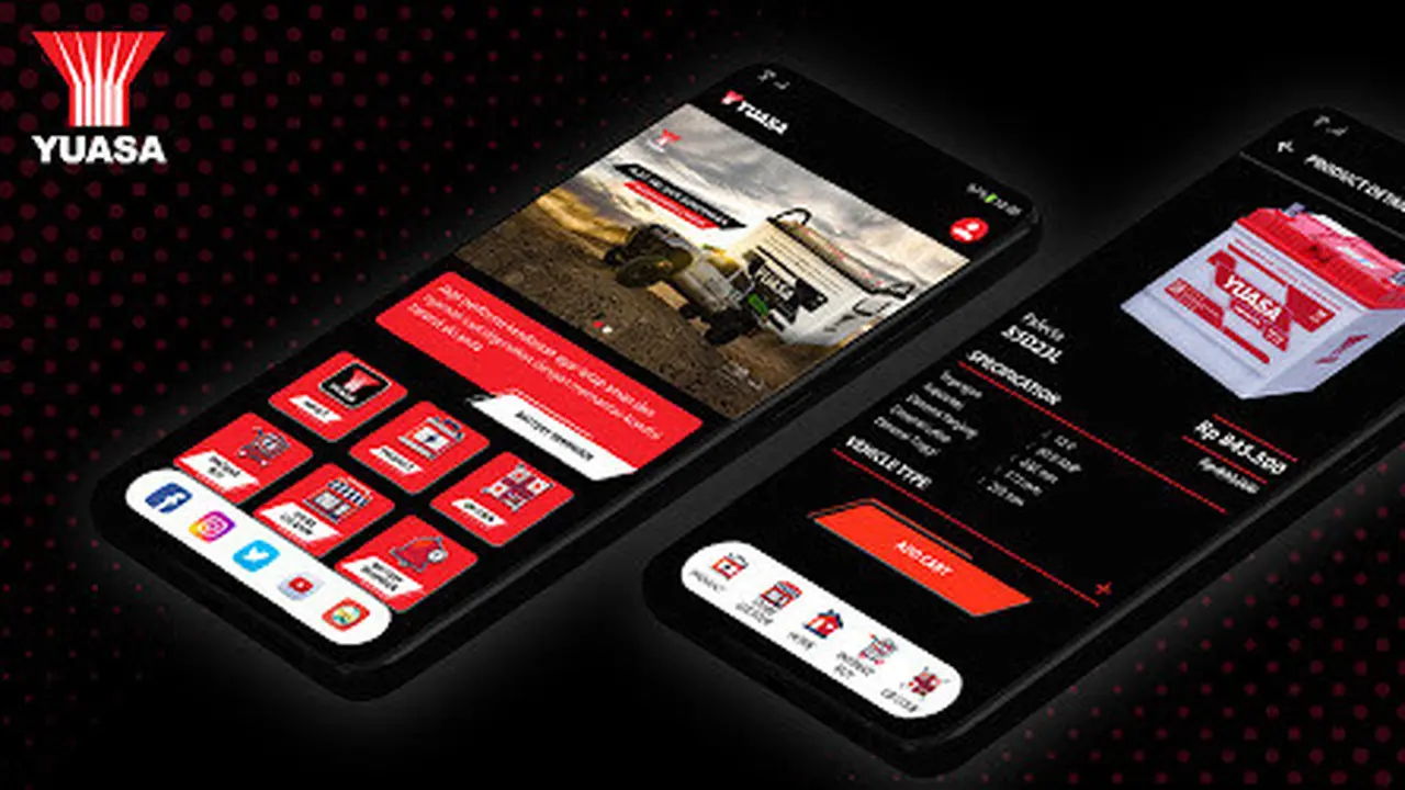 Aplikasi membeli aki online, Yuasa App.