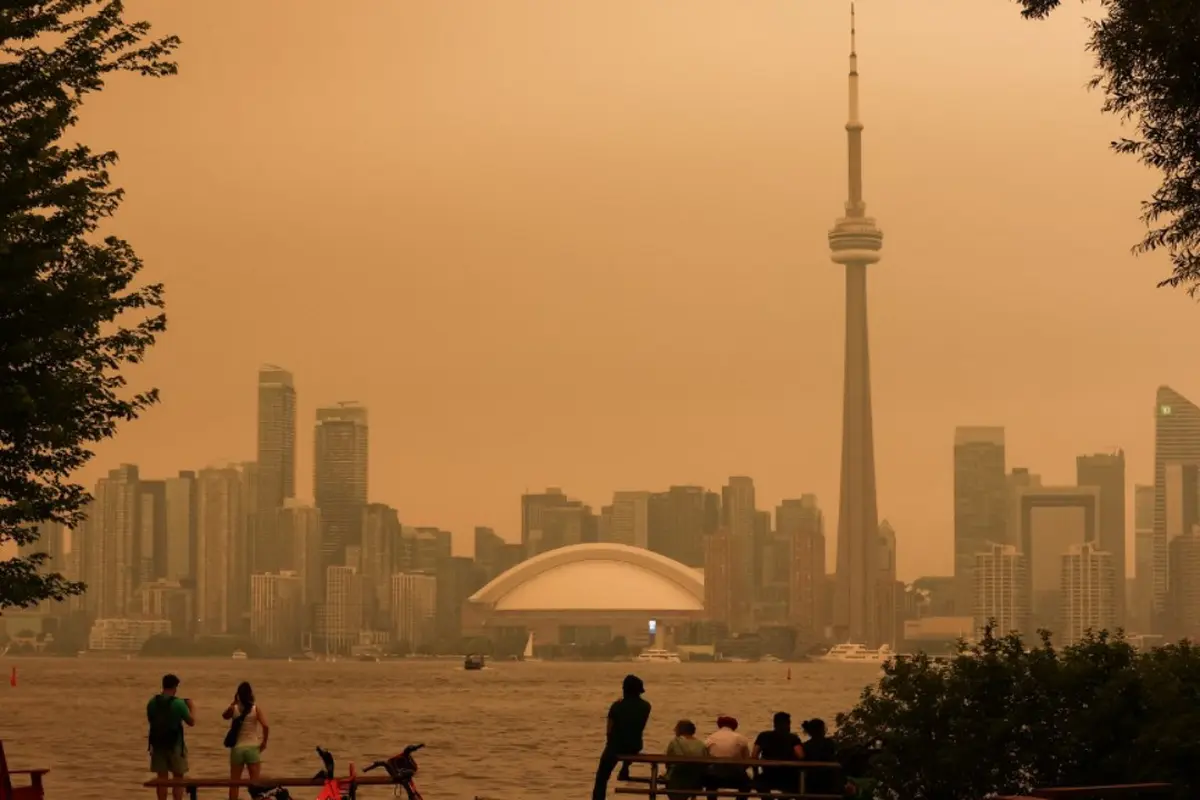 Ontario Utara, kualitas udara, kebakaran hutan