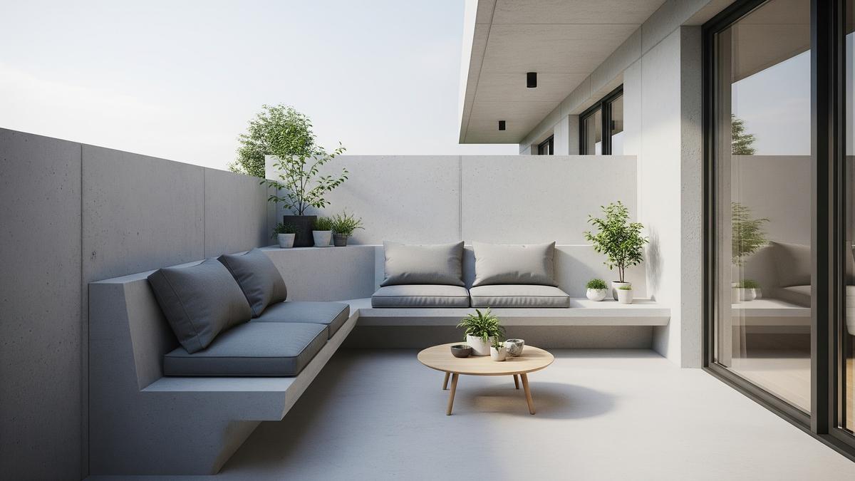 8 Desain Teras Rumah Dengan Dudukan Menyatu Dinding, Solusi Cerdas Hunian Minimalis Modern