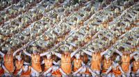 Tarian Saman saat pembukaan Asian Games di SUGBK, Jakarta, Sabtu, (18/8/2018). (Bola.com/Vitalis Yogi Trisna)