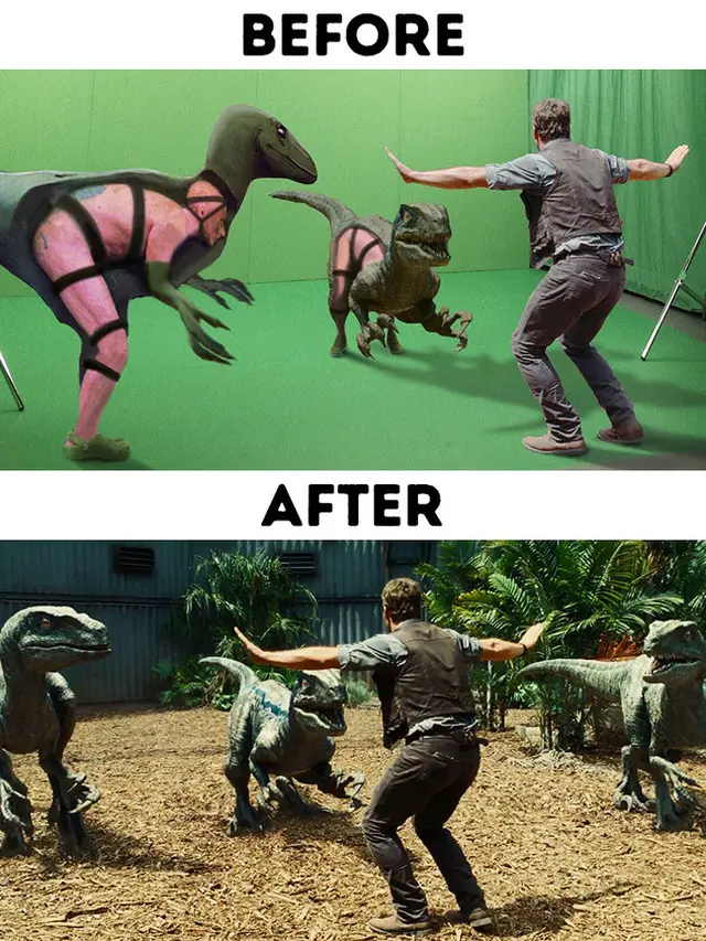 film Hollywood sebelum dan sesudah editing (foto: Brightside)