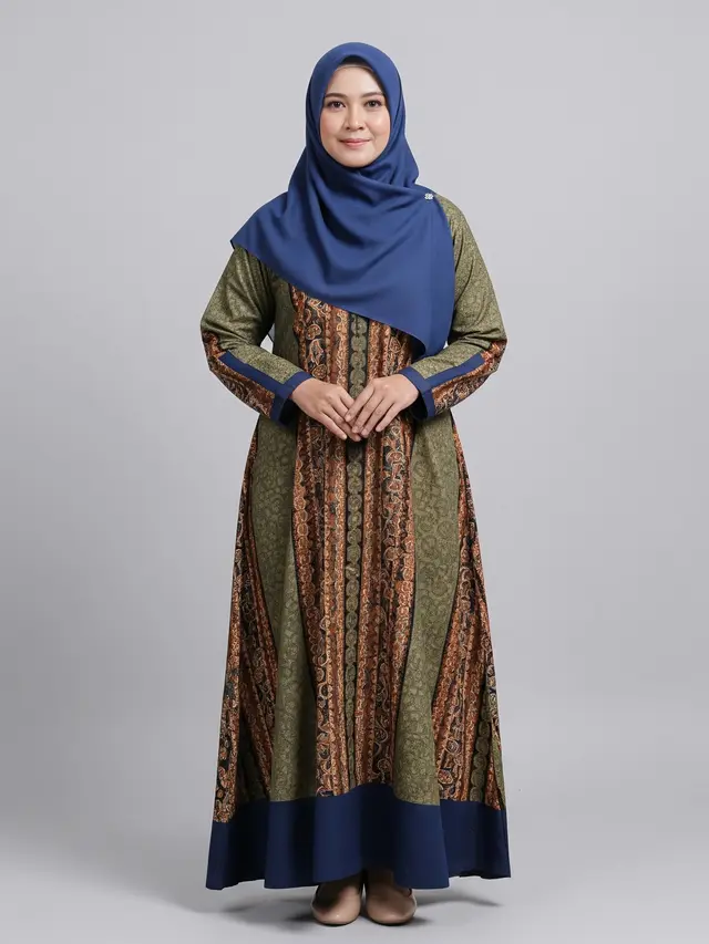 Gamis Batik Potongan A-Line