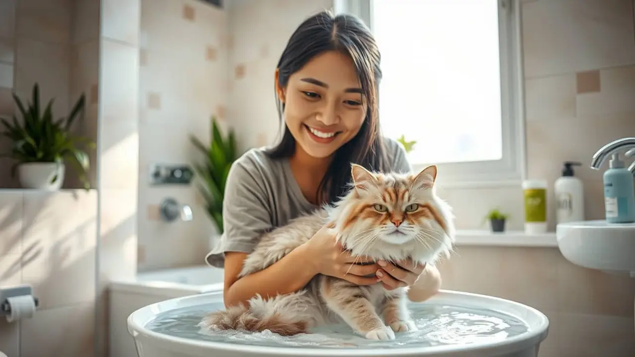 mimpi memandikan kucing
