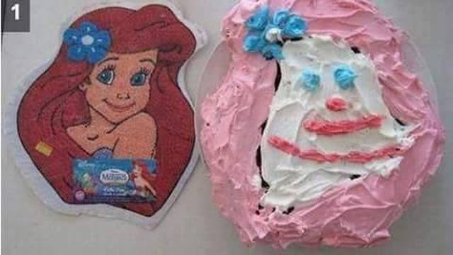 6 Kue Ulang Tahun Bentuk Kartun Wanita Ini Hasilnya Bikin Kecewa, Berantakan