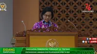Menteri Keuangan Sri Mulyani Indrawati dalam Rapat Paripurna DPR RI Ke-4 Masa Persidangan I Tahun Sidang 2021 – 2022, Selasa (7/9/2021).