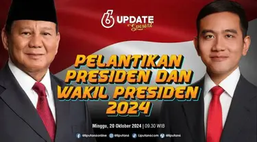 Liputan6 Update Spesial Pelantikan Presiden dan Wakil Presiden RI 2024. Disiarkan secara live, mulai dari menjelang pelantikan, pelantikan, pisah sambut, dan laporan langsung dari Solo.