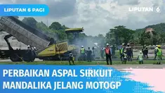 Proses pengaspalan Sirkuit Mandalika mulai dilakukan secara marathon, mulai Jumat hingga sepekan mendatang. Pengaspalan ulang lintasan sepanjang 1,25 kilometer berbahan aspal kualitas terbaik bernama stone mastic asphalt yang dikirim dari Palu.