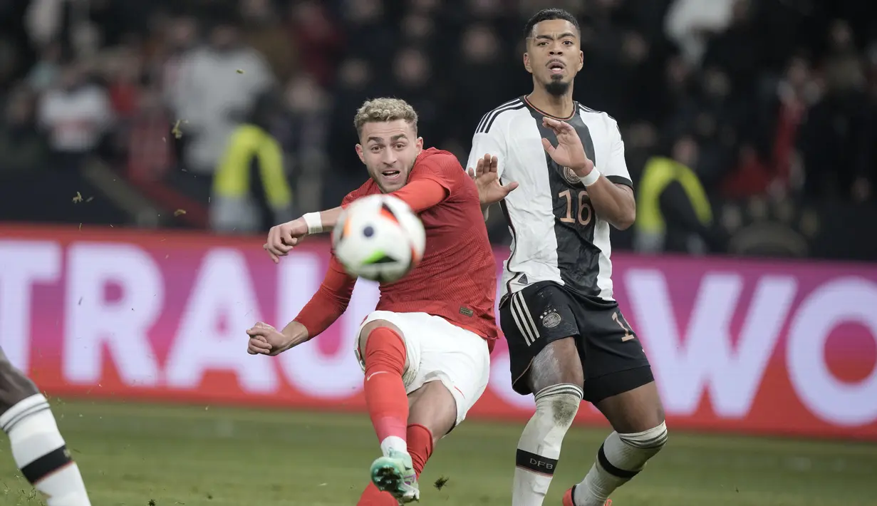 Jerman adalah tuan rumah Euro 2024, sementara Turki merupakan salah satu tim sudah pasti lolos dari kualifikasi. (AP Photo/Markus Schreiber)