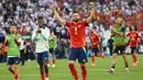 Kemenangan atas Jerman, mengantar Spanyol melaju ke babak semifinal Euro 2024. La Roja akan berhadapan dengan Prancis. (THOMAS KIENZLE/AFP)