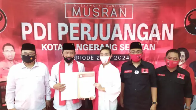 Partai Demokrasi Indonesia Perjuangan (PDIP), akhirnya resmi memberikan rekomendasi dukungan kepada bakal calon wali kota Muhamad dan wakil wali kota Rahayu Saraswati Djojohadikusumo, di Pilkada Kota Tangerang Selatan (Tangsel).
