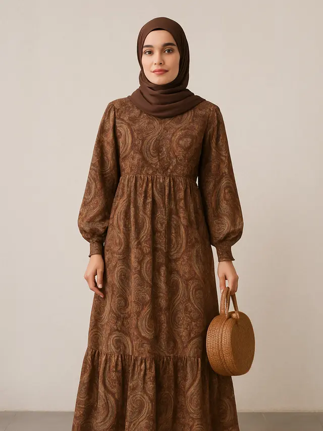 Gamis Motif untuk Tampil Mewah dan Elegan (Foto: ChatGPT)