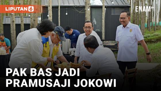 VIDEO: Aksi Menteri PUPR Basuki Kembali Jadi Sorotan, Kini Jadi Pramusaji Dadakan Sarapan Jokowi