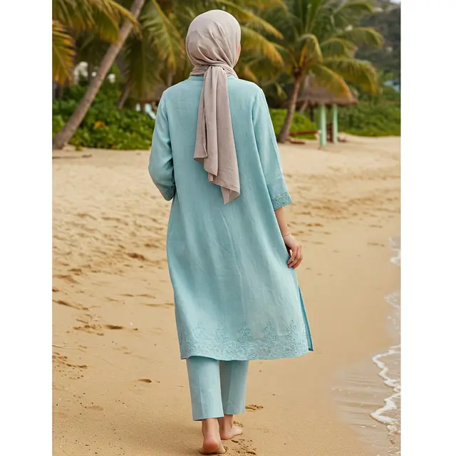 Beach Outfits untuk Wanita Hijab, Tampil Fresh dan Stylish