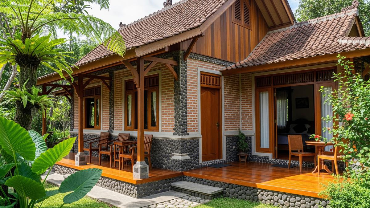 10 Desain Rumah Pedesaan dengan Kombinasi Batu Bata dan Papan Kayu, Tiap Sudut Meneduhkan