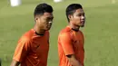 Pemain Persija Jakarta, Evan Dimas, saat melakukan latihan di Lapangan Sutasoma, Jakarta, Rabu(28/1/2020). Gelandang Timnas Indonesia ini menjalani latihan terpisah karena masih pemulihan cedera. (Bola.com/M Iqbal Ichsan)