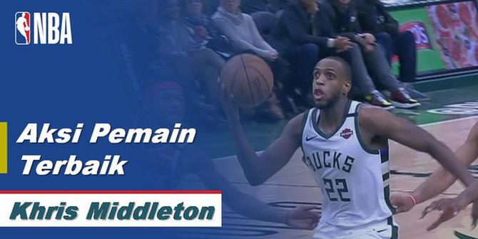 VIDEO: Aksi-Aksi terbaik Khris Middleton Saat Bawa Milwaukee Bucks Kalahkan Washington Wizards di NBA