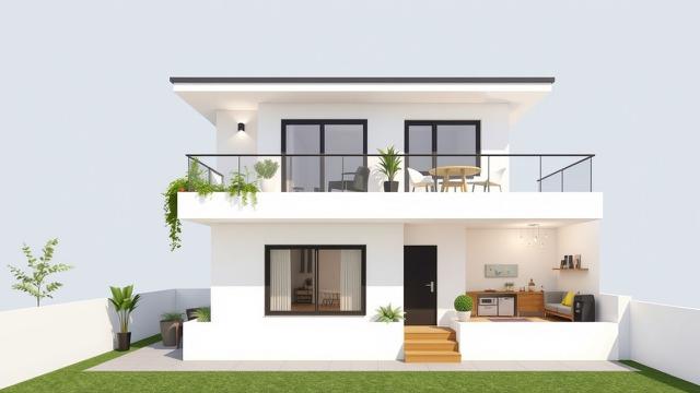 Desain Rumah Minimalis 2 Lantai 6x10 yang Modern