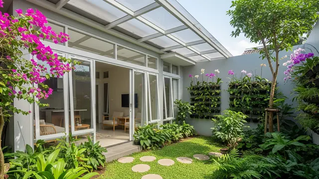 Model Rumah Kecil dengan Taman Mungil 2025/ Ilustrasi AI