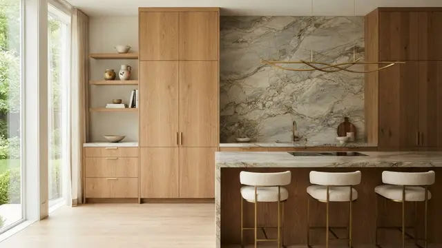 Kombinasi Backsplash dan Kabinet yang Bikin Dapur Minimalis Terlihat Mewah