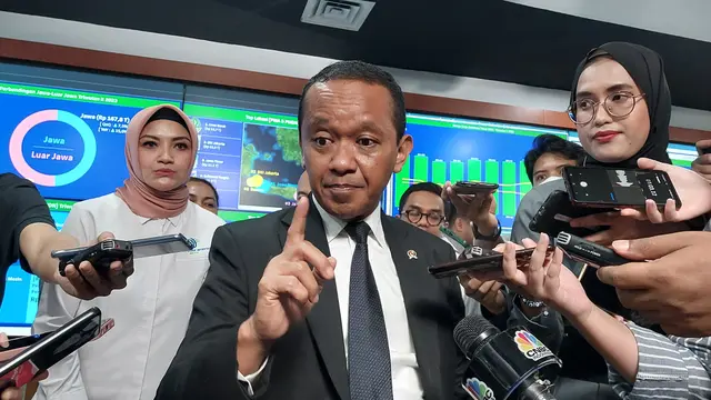 Menteri Investasi/Kepala Badan Koordinasi Penanaman Modal (BKPM) Bahlil Lahadalia mengklaim adanya keterlibatan oknum yang main-main di Pulau Rempang (Arief/Liputan6.com)