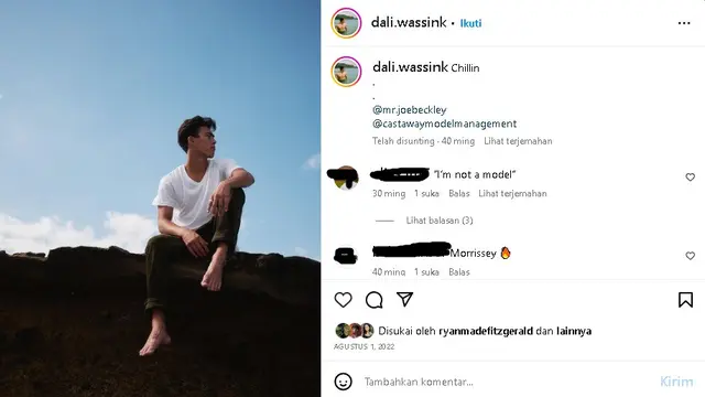 Dali Wassink, ayah dari bayi Jennifer Coppen yang hamil 23 minggu (Foto: Instagram dali.wassink)