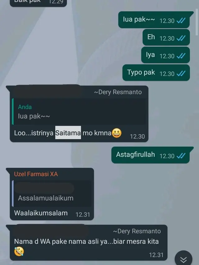 6 Chat Murid Bikin Guru Bingung Gegara Nama Asli dan di WA Beda Ini Bikin Ngakak