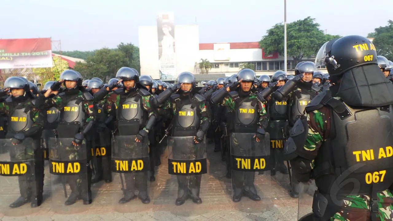 Aparat keamanan gabungan. (Liputan6.com/Faizal Fanani)
