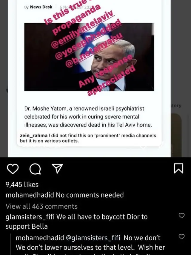 Komentar Mohammed Hadid perihal isu pemecatan Bella dari Dior