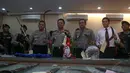 Hadir dalam jumpa pers Wakapolda Metro Jaya Brigjen Pol Sujarno, Kapolresta Bekasi Kombes Pol Isnaeni Ujiarto, dan Kasat Reskrim Polresta Bekasi AKP Wirdhanto Hadicaksono, Jakarta, (29/8/14). (Liputan6.com/Faizal Fanani)