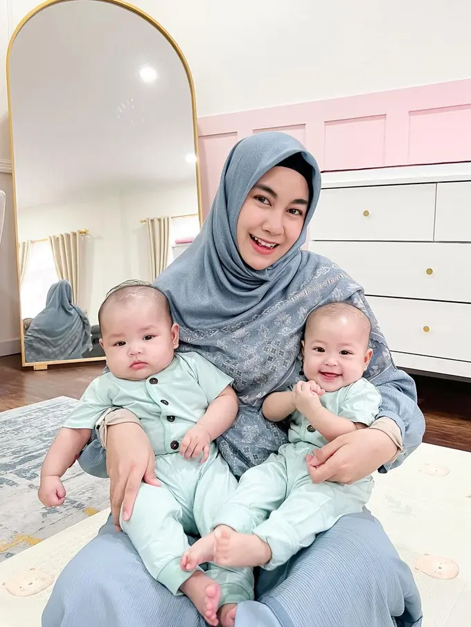 Anak kembar Anisa Rahma yang bikin netizen gemas
