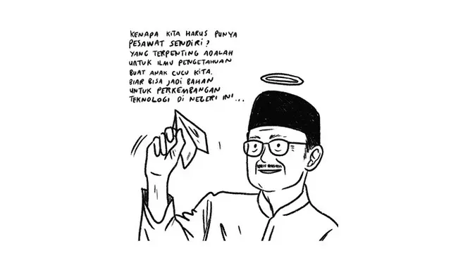 Komik Mengenang BJ Habibie Ini Bikin Haru
