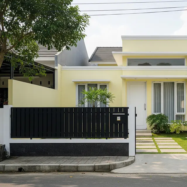 9 Warna Cat Depan Rumah yang Cocok untuk Pagar Hitam Doff, Bikin Tampilan Elegan