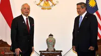 Timnas RI-Malaysia Bertanding, SBY Sambut PM Najib di Istana