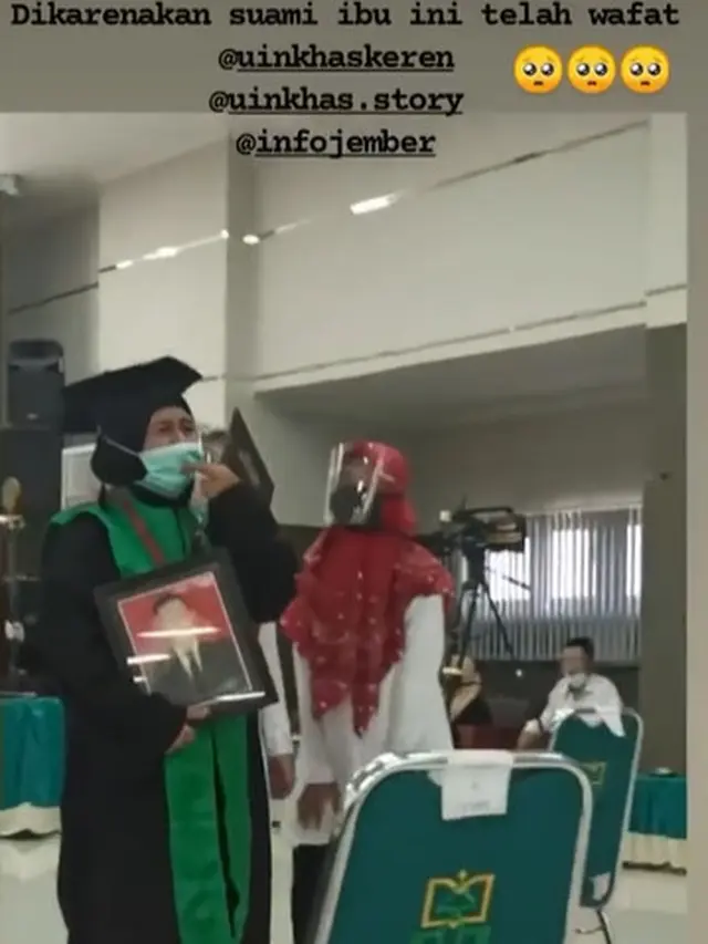 Video Wanita Wakili Suaminya Wisuda yang Sudah Meninggal Ini Bikin Haru