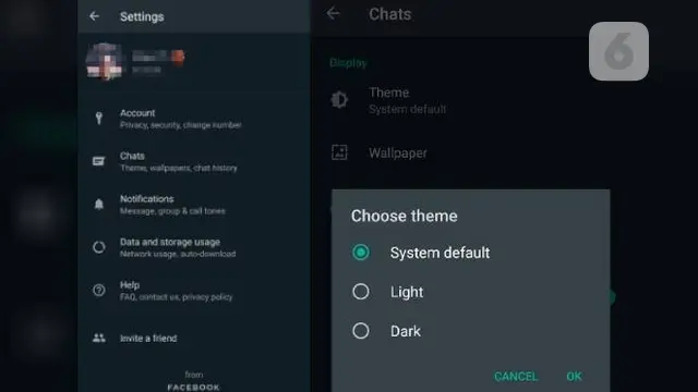 Dark Mode WhatsApp