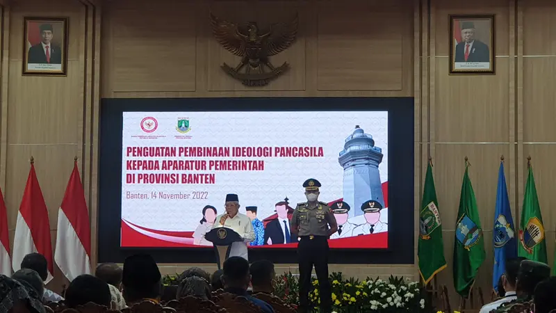 Wapres Ma'ruf Amin di Kantor Gubernur Banten, Serang, Banten, Senin (14/11/2022).