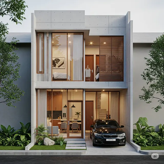 Desain Urban Modern dengan Carport Terintegrasi