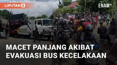 Beredar video viral detik-detik evakuasi bus di Cikulur, Kabupaten Lebak. Evakuasi dilakukan dengan menarik mobil dengan derek pada Minggu (14/4/2024)