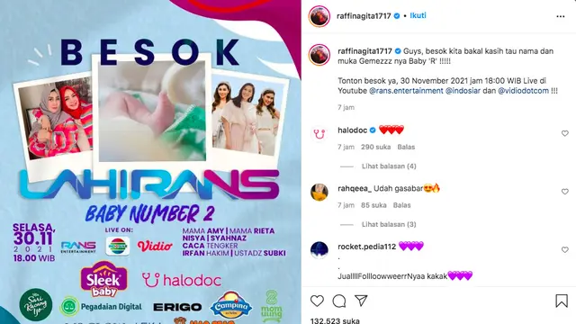 Warganet Tak Sabar Nantikan Raffi Ahmad Ungkap Wajah dan Nama Putra Keduanya untuk Pertama Kalinya Hari Ini
