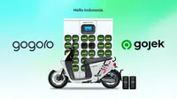 Kemitraan Gojek dan Gogoro untuk mendukung percepatan adopsi kendaraan roda dua listrik. (Foto: Gojek)