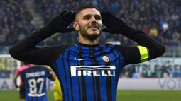 1. Mauro Icardi (Inter Milan) - 16 Gol (4 Penalti). (AFP/Miguel Medina)