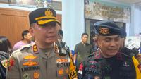 Danden Gegana Satbrimob Polda Metro Jaya, Kompol Nofriansyah, di lokasi kejadian. (Liputan6.com/Pramita Tristiawati)