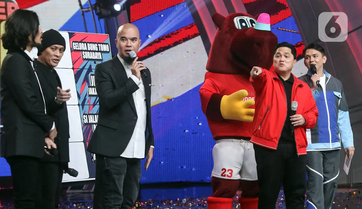 Lebih jauh, Erick Thohir juga menjelaskan tentang persiapan dari Timnas U-17 Indonesia yang saat ini tengah berada di Jerman untuk menjalani latihan khusus. (Liputan6.com/Angga Yuniar)