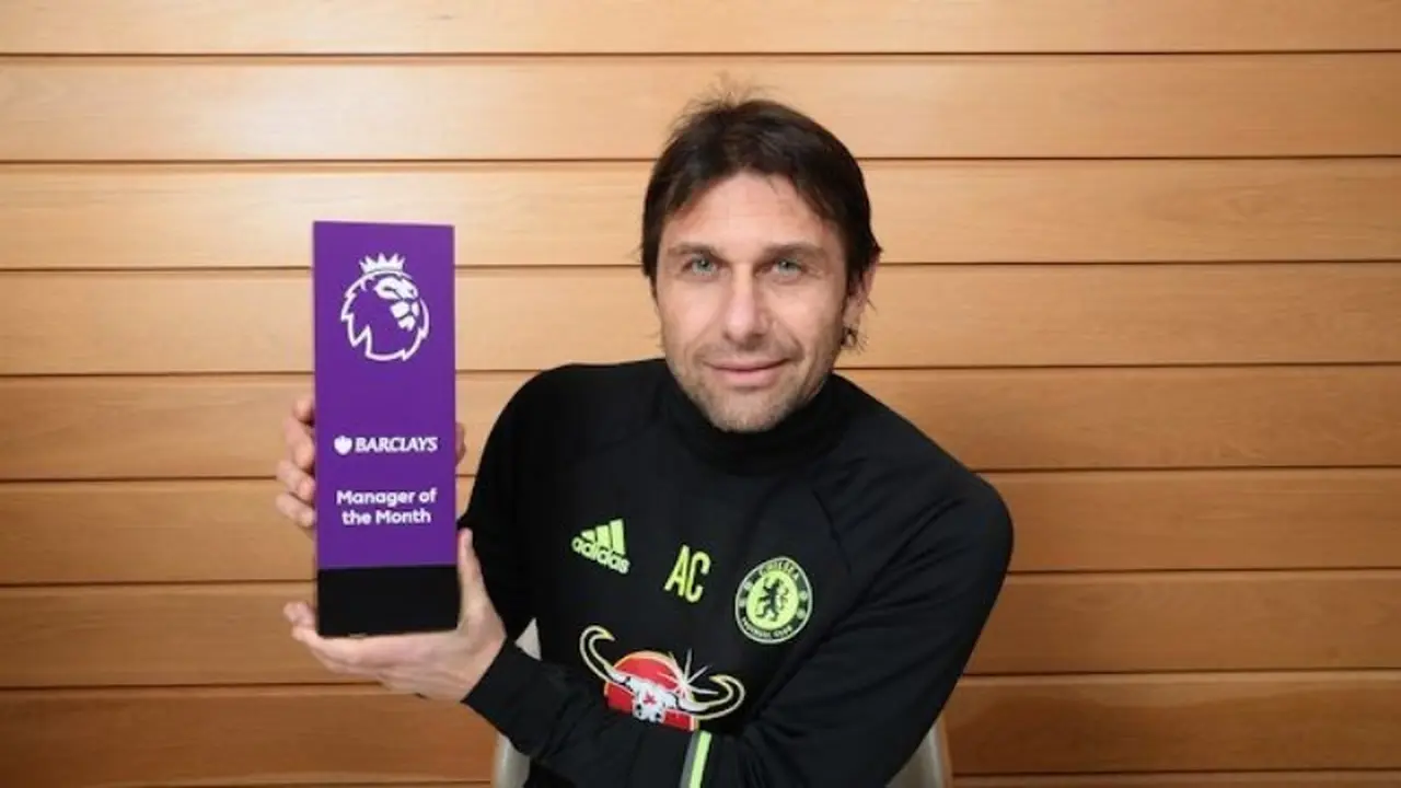 Conte Cetak Hatrick Manajer Terbaik Liga Inggris