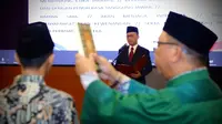 Sekjen Kemnaker Anwar Sanusi melantik dan mengambil sumpah Pejabat Fungsional di lingkungan Kementerian Ketenagakerjaan, bertempat di Ruang Tridharma Kemnaker Jakarta, Rabu (13/9/2023).